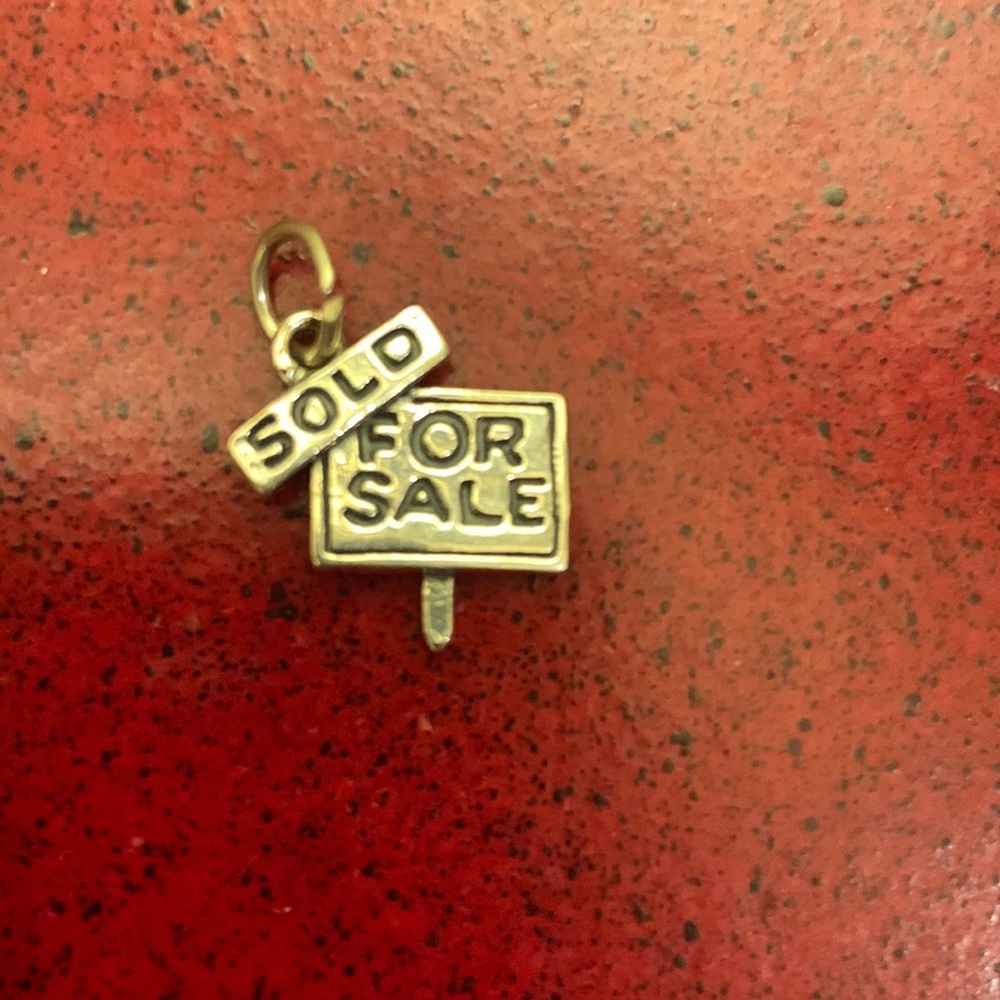 Sterling Silver Sold For Sale Real Estate Sign Charm